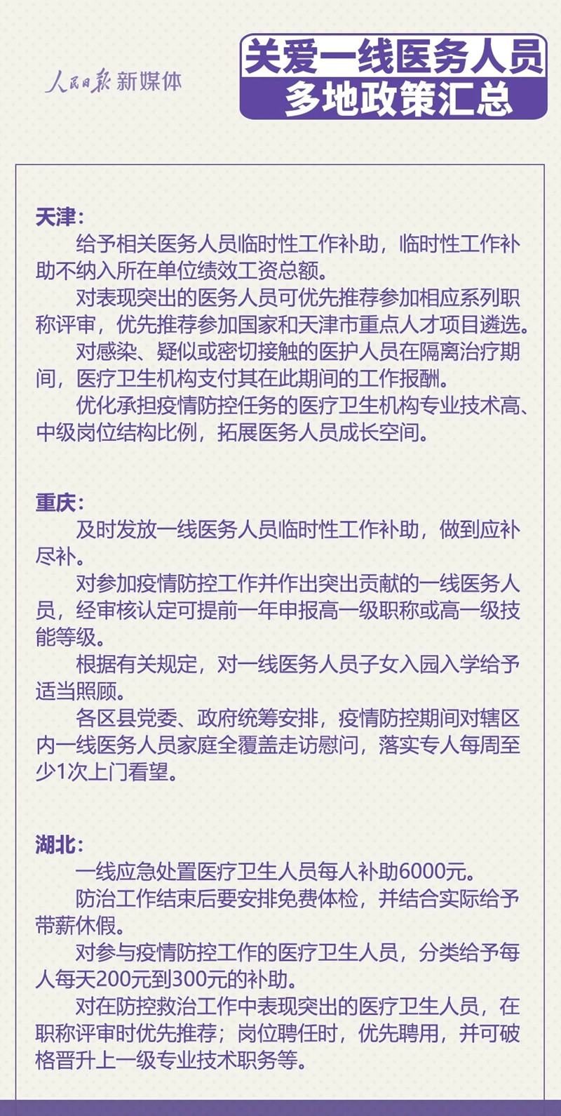 一线医务人员请查收！这些保障措施你们当之无愧