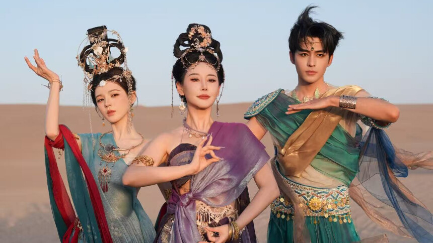 东方纹样·有点东西 敦煌站第3期：左岸潇张予曦张卓尔沙漠飞天大片 风沙漫天又美又凌乱