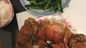 油麦菜，蒸螃蟹