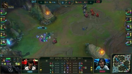 S7小组赛单边信号-SKT VS C9