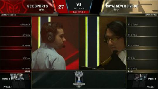 S7小组赛第二轮RNG VS G2-10.13