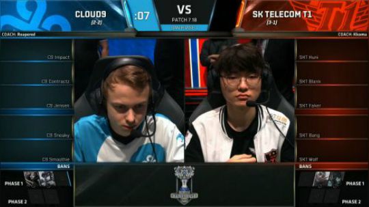S7小组赛第二轮C9 VS SKT-10.15