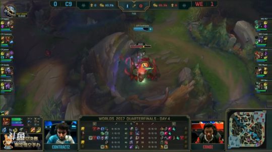 英雄联盟S7总决赛八强赛WE VS C9 第二场