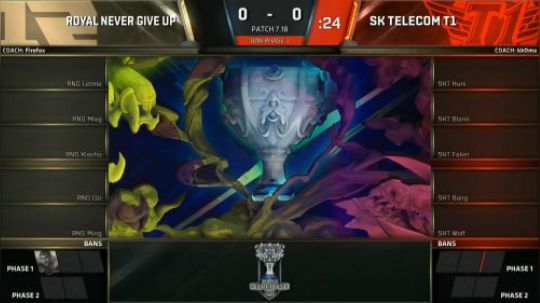 英雄联盟S7总决赛半决赛RNG VS SKT 第一场