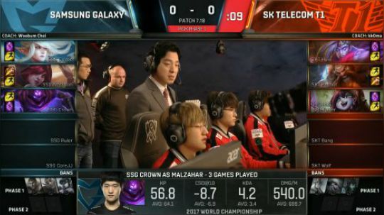 英雄联盟S7总决赛SSG VS SKT第一场
