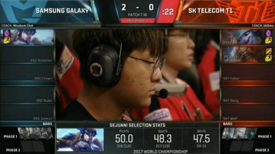 英雄联盟S7总决赛SSG VS SKT第三场