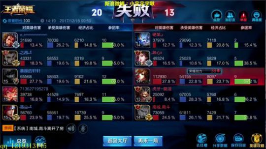 第一李白 单排王者上分 2017-12-16 09点场