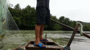 下大雨涨水了！捕鱼开始了！ 2017-06-24 13点场