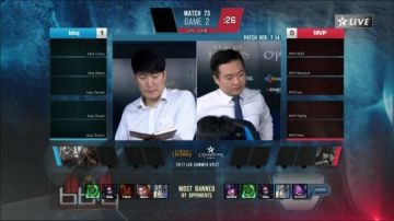 2017LCK夏季赛MVP vs BBQ 07.26日 02