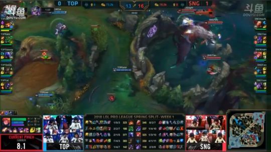 SNG vs TOP 第二场 TOP抢到远古龙依旧不敌SNG