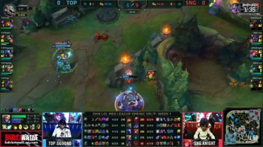 SNG vs TOP 第一场精彩瞬间 佐伊超远E秒牛头