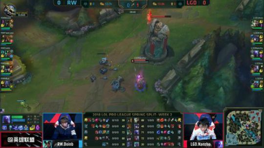2018LPL春季赛LGD vs RW第一场-01.27