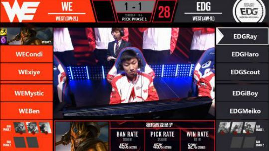 2018LPL春季赛WE vs EDG第三场-02.04