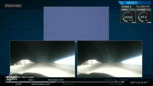 Space X重型猎鹰号成功带特斯拉进入太空