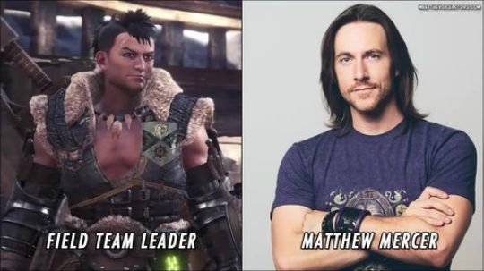 【银色】怪物猎人世界角色配音演员 (英文）