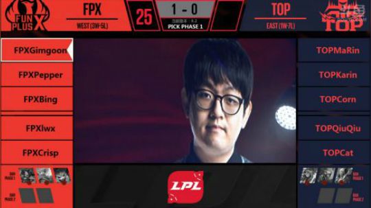 2018LPL春季赛FPX vs TOP第二场-02.27