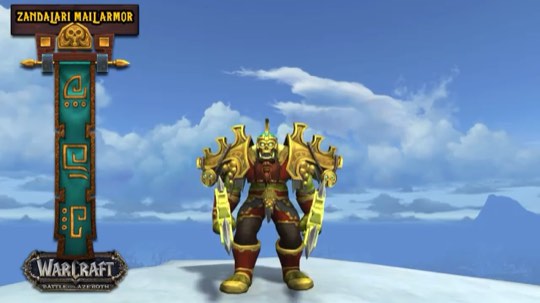 魔兽世界8.0赞达拉部落任务奖励套装预览