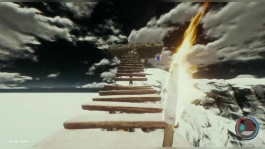 森林雪山之巅