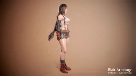 同人版最终幻想7蒂法3D建模演示