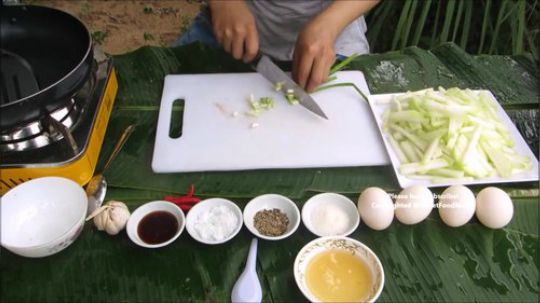 【Street Food Media】小姐姐的瓜炒蛋菜肴，是