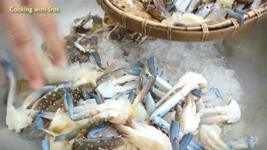 柬埔寨小姐姐做一道美味酸辣卤“青蟹”Blue Crab S