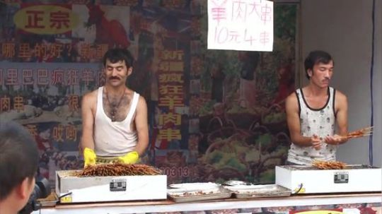 中国新疆烧烤羊肉串