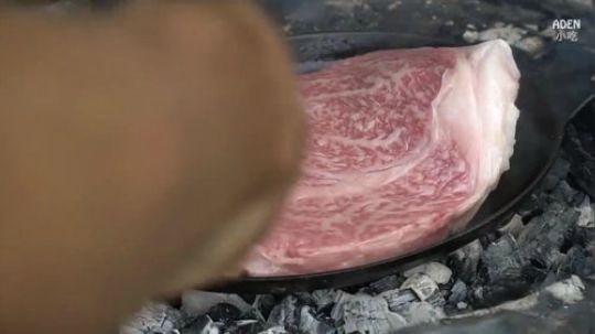 【户外烹饪】- 在營火上的神戶牛肉，不知道味道如何