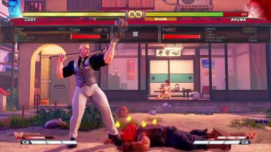 版中指令投抓晕也能打700血!街霸5新角色Cody大连段!