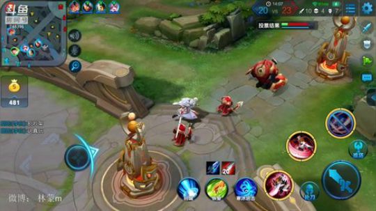 我在斗鱼看林蒙m直播王者荣耀