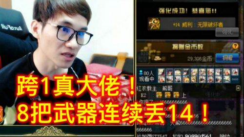 【DNF毁区】跨1真大佬！8把武器连续丢14！