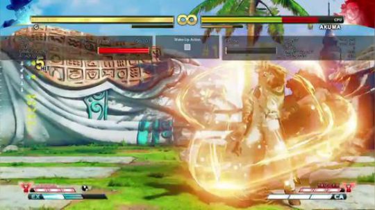 街霸5新角色G的强力压制套路!双压起身之后再压起身指令投!