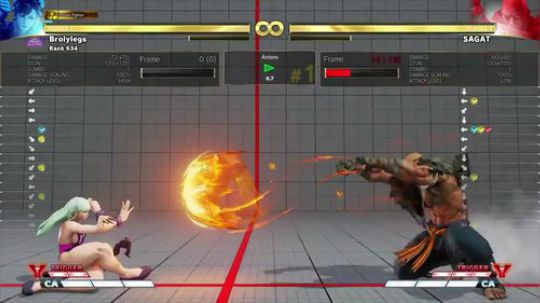 竟被春丽完美克制!街霸5沙加特所有版本发波都会被春丽穿过!