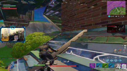 我在斗鱼看wtybill直播堡垒之夜