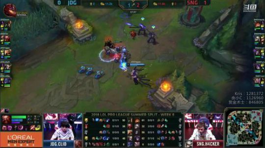 LPL斗鱼解说台-SNGvsJDG-第二场-8.12