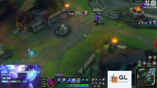 GL上单 ：瑞兹 亚索 剑姬 青钢影 2018-08-14 02点场