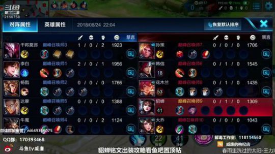 国服第一貂蝉 秀的你头皮发麻 2018-08-24 21点场