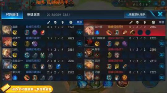 国服最顶级操作手法秀 2018-09-04 23点场