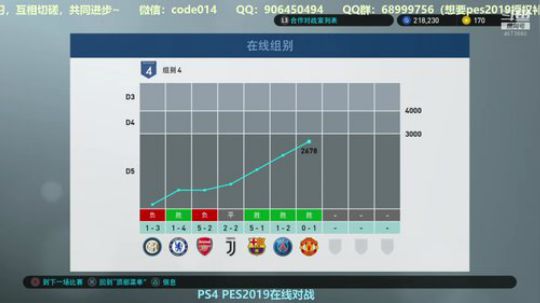 PS4实况2019 pes2019 网战 2018-09-20 21点场