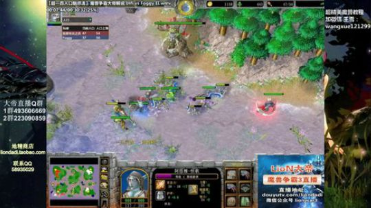 我在斗鱼看大帝LioN直播魔兽争霸