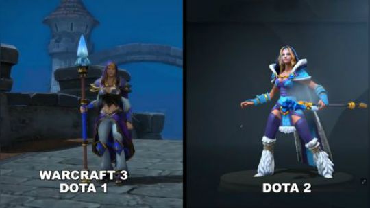 Dota 1 VS Dota 2所有英雄+ 魔兽争霸3高清重