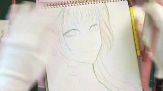 洛洛手绘加速：彩铅自画像