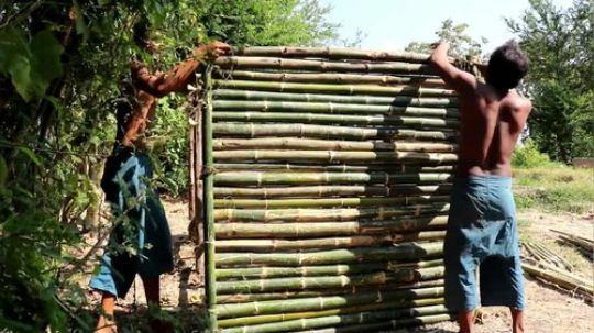 【原始的生活】越南小哥 做个竹子小屋
