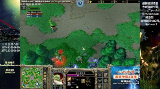 我在斗鱼看大帝LioN直播魔兽争霸