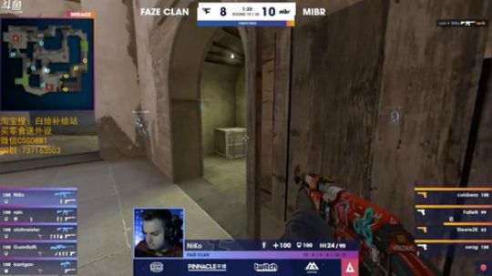 伟伟：12点送刀faze vs mibr 2018-12-15 22点场