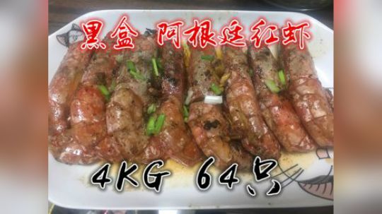 餐语 开箱8斤 阿根廷红虾