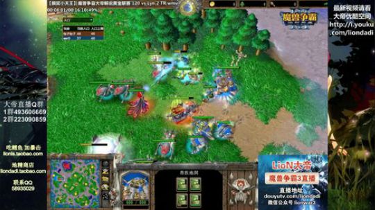 我在斗鱼看大帝LioN直播魔兽争霸