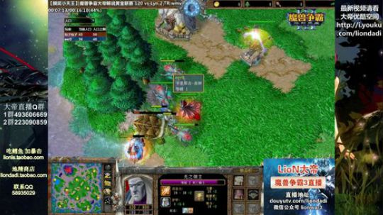 我在斗鱼看大帝LioN直播魔兽争霸