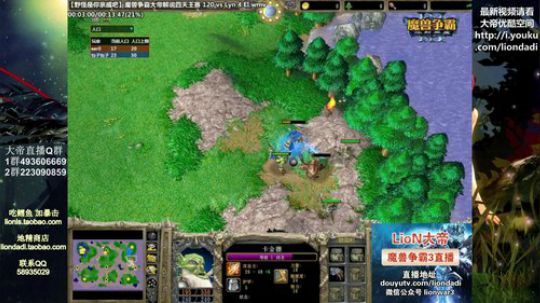 我在斗鱼看大帝LioN直播魔兽争霸