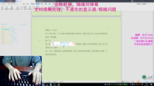 【叉子】开摄像头安静赶稿 2019-04-03 01点场