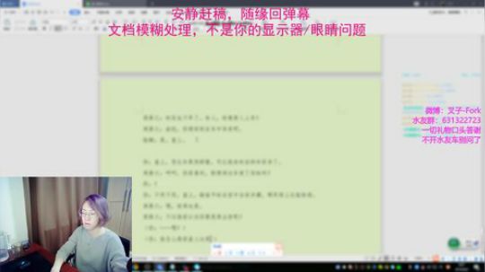 【叉子】开摄像头安静赶稿 2019-04-02 08点场